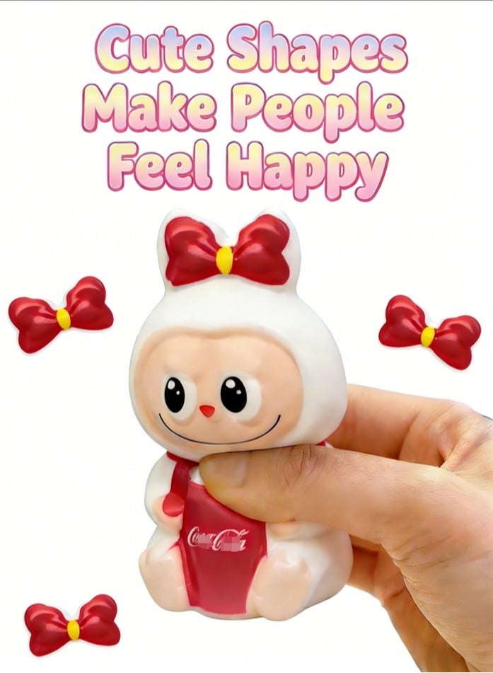 LABUBU A patten Squishy Toys, Novelty Decompress Toys, Squeeze Stress Ball Pinch Cute Sensory Toys for Relieving Fidget Rising Character Shaped Novelty Things Birthdays Cosplay Party Opp Packaging Gift Decorations - Image 1